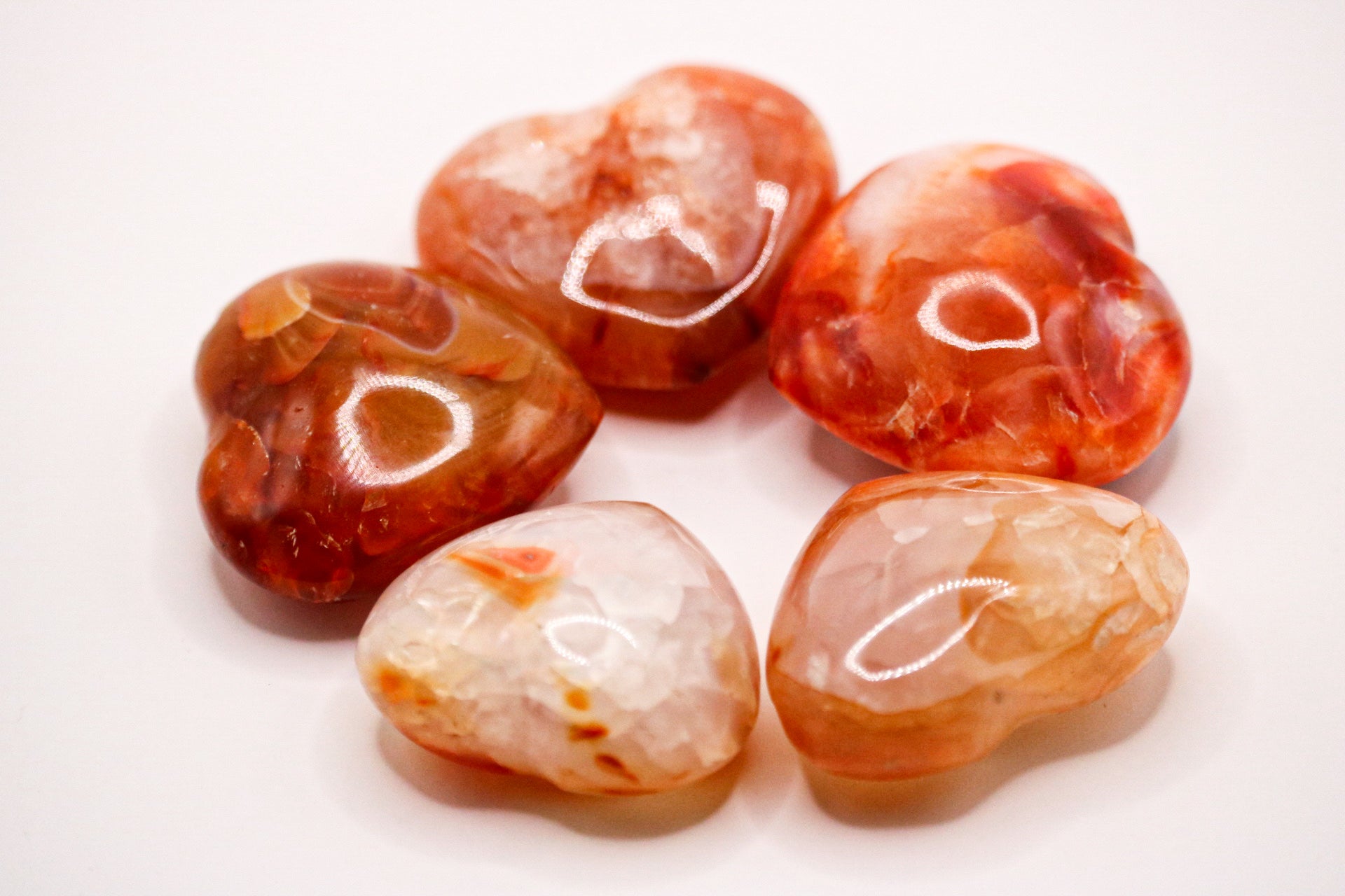 Carnelian small hearts