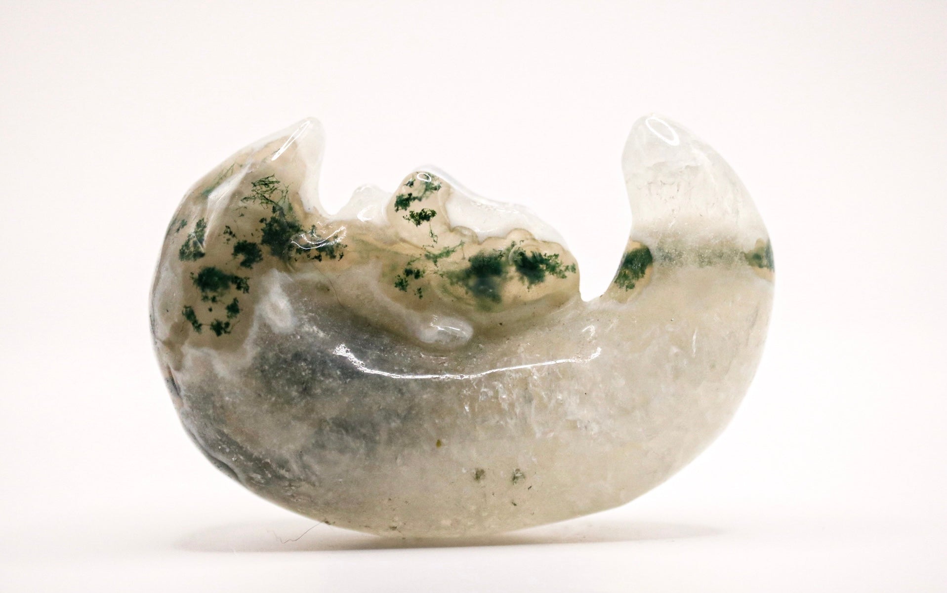 Moss agate Moon rabbit