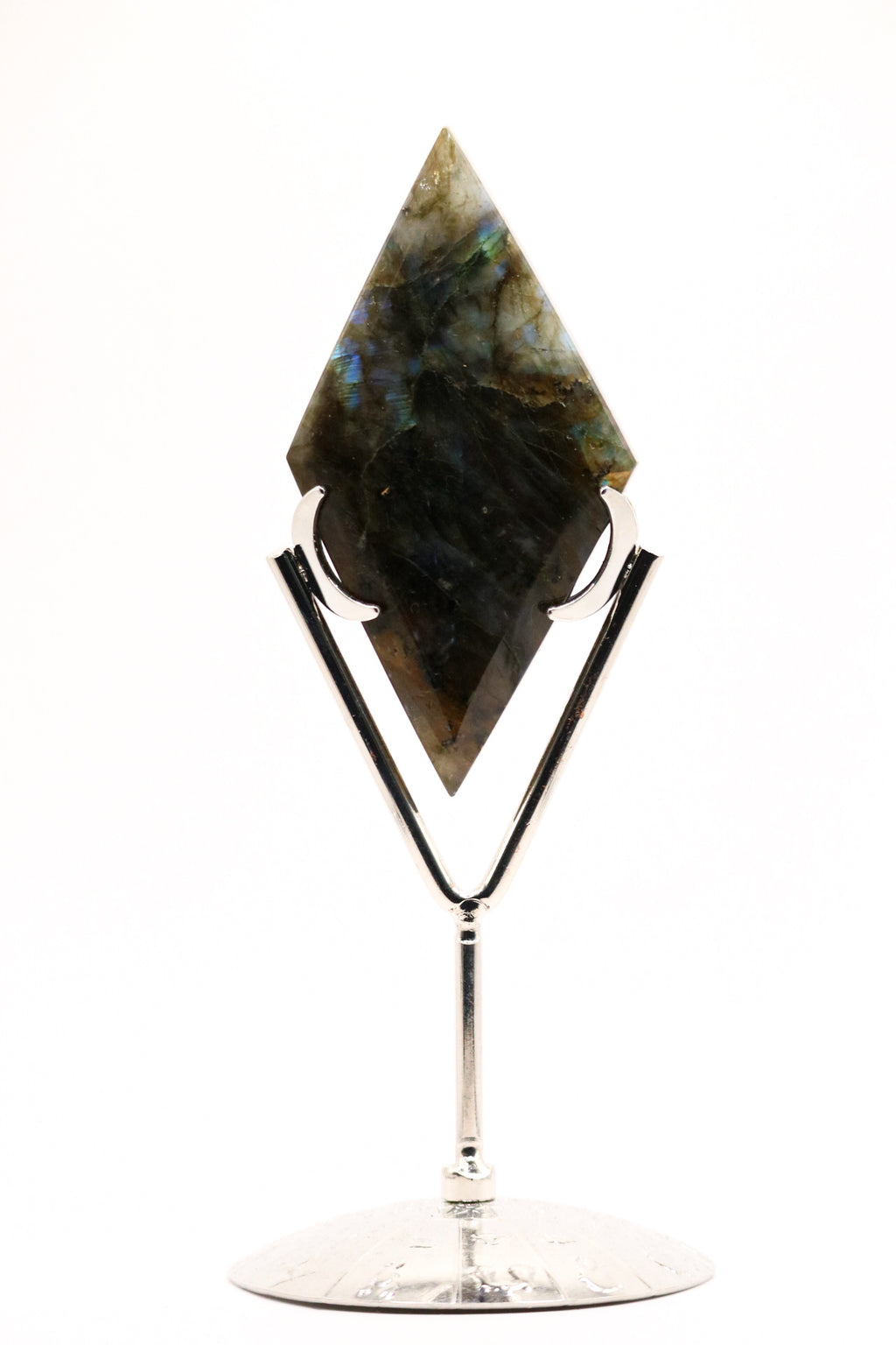 Labradorite diamonds with stand