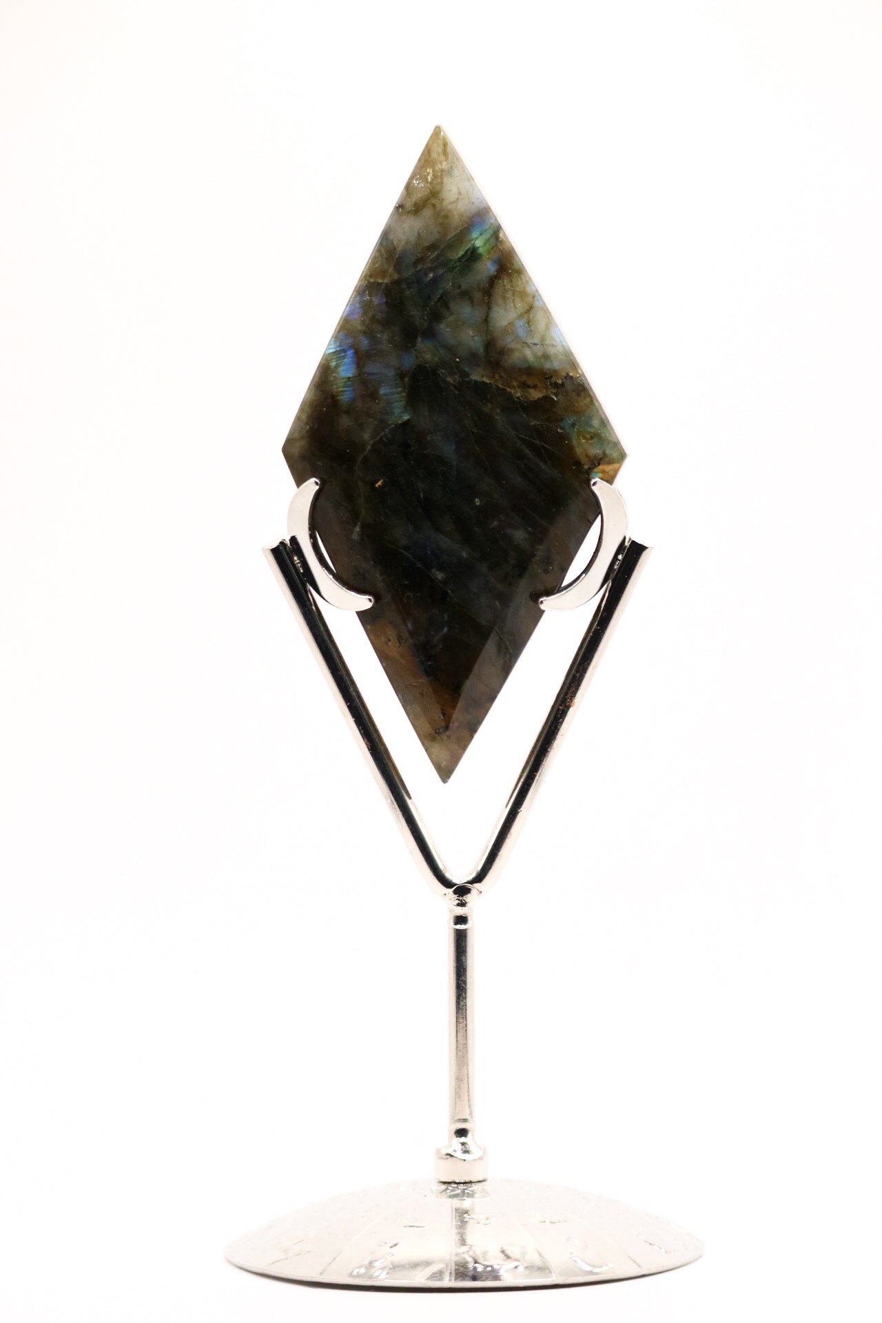 Labradorite diamonds with stand