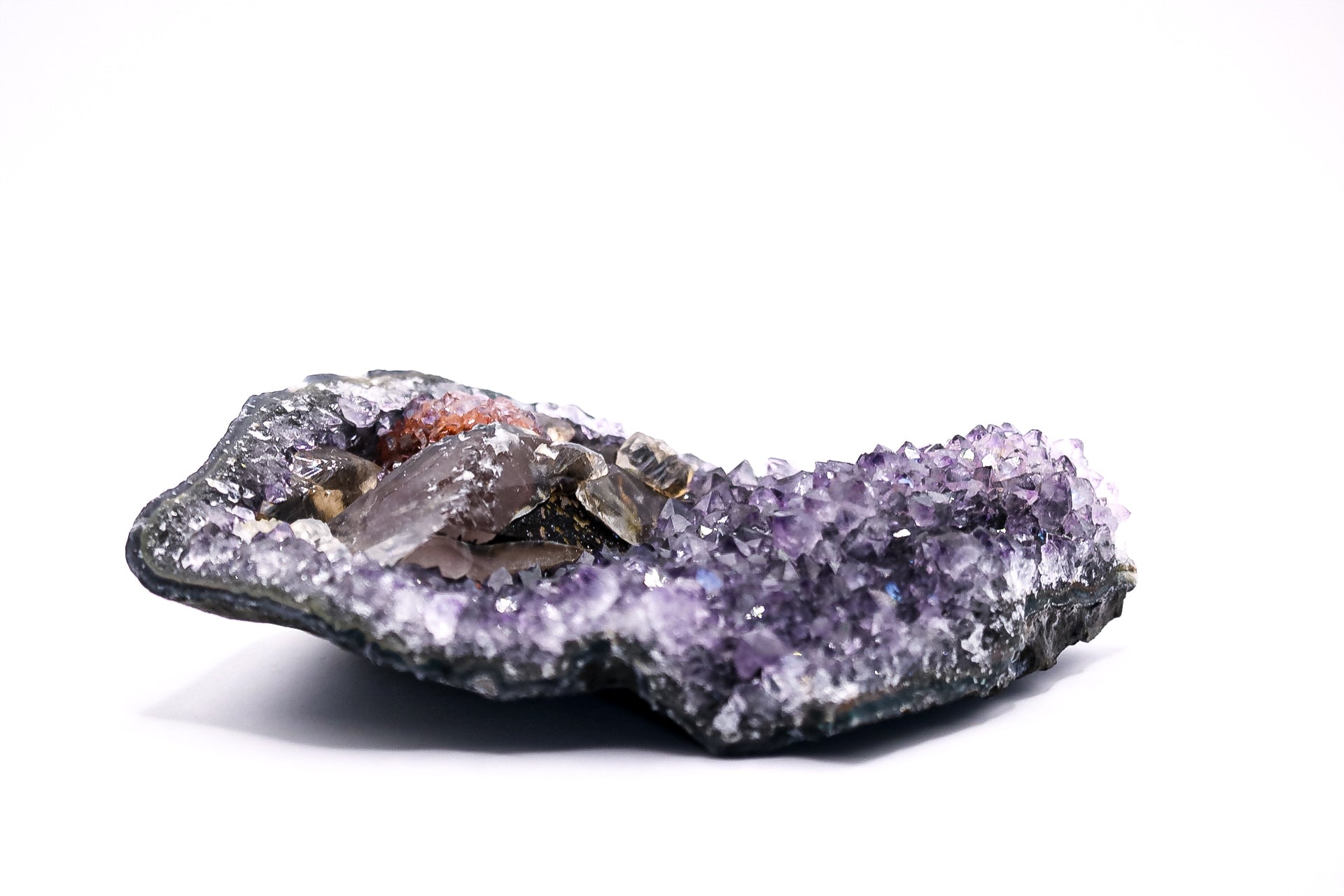 Amethyst with clear quartz