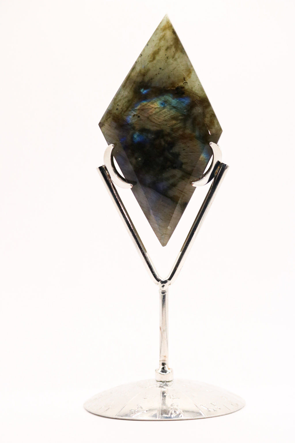 Labradorite diamonds with stand