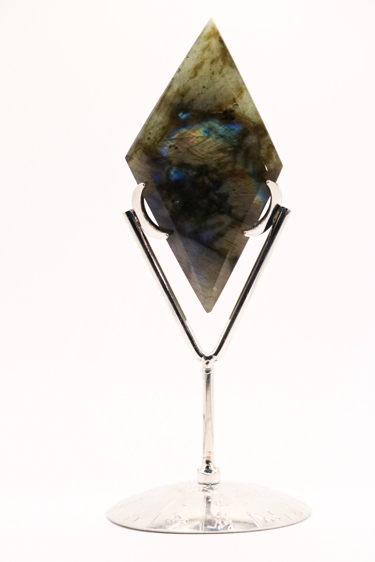 Labradorite diamonds with stand