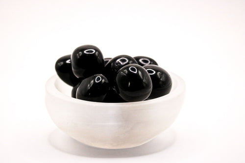 Black obsidian tumbles
